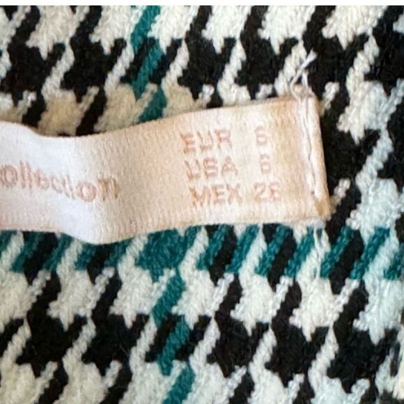 Zara Trufacula Houndstooth black and white Size 6 - Picture 9 of 10